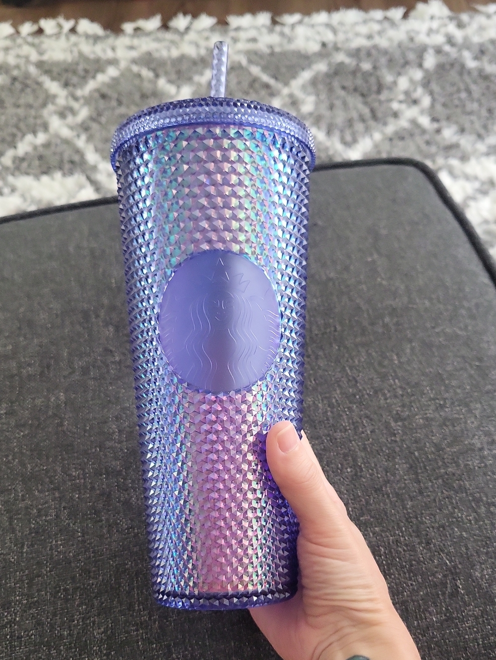 Starbucks Disney 50th Iridescent Studded Cold Cup Tumbler - Purple Blue Shimmer